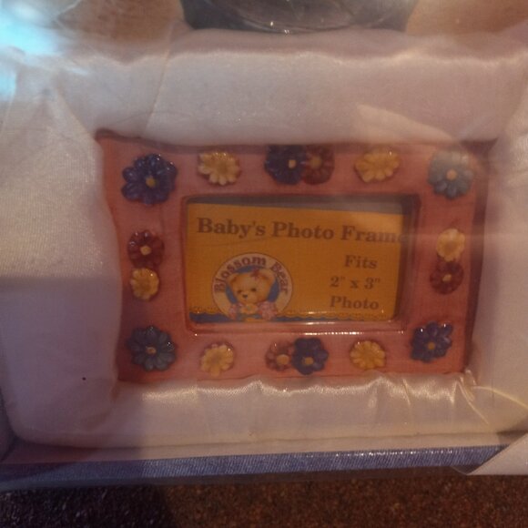 Blossom Bear Teddy Bear Girl Ceramic Coin Piggy Bank & Picture Frame Set - Picture 4 of 15